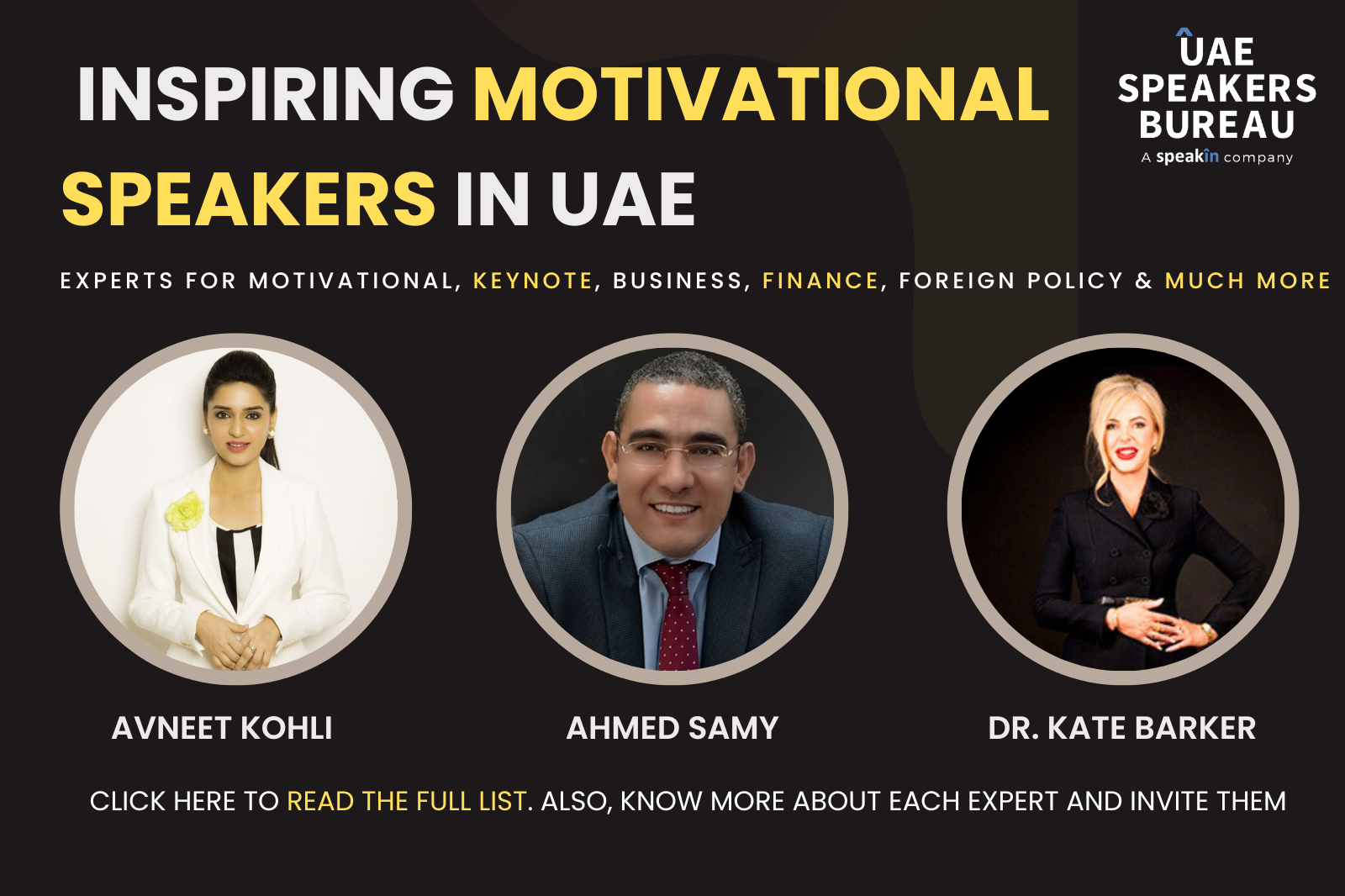 Inspiring Motivational Speakers in Dubai - UAE