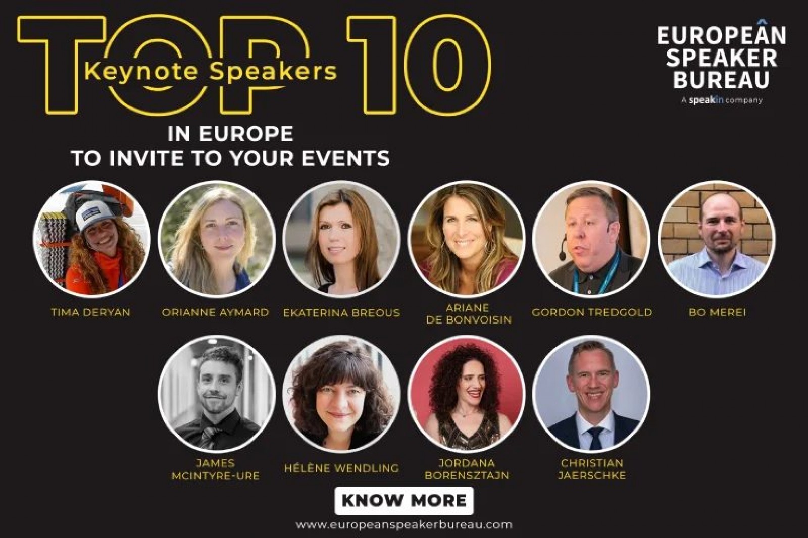 Top 10 Keynote Speakers in Europe to Invite to Your Events