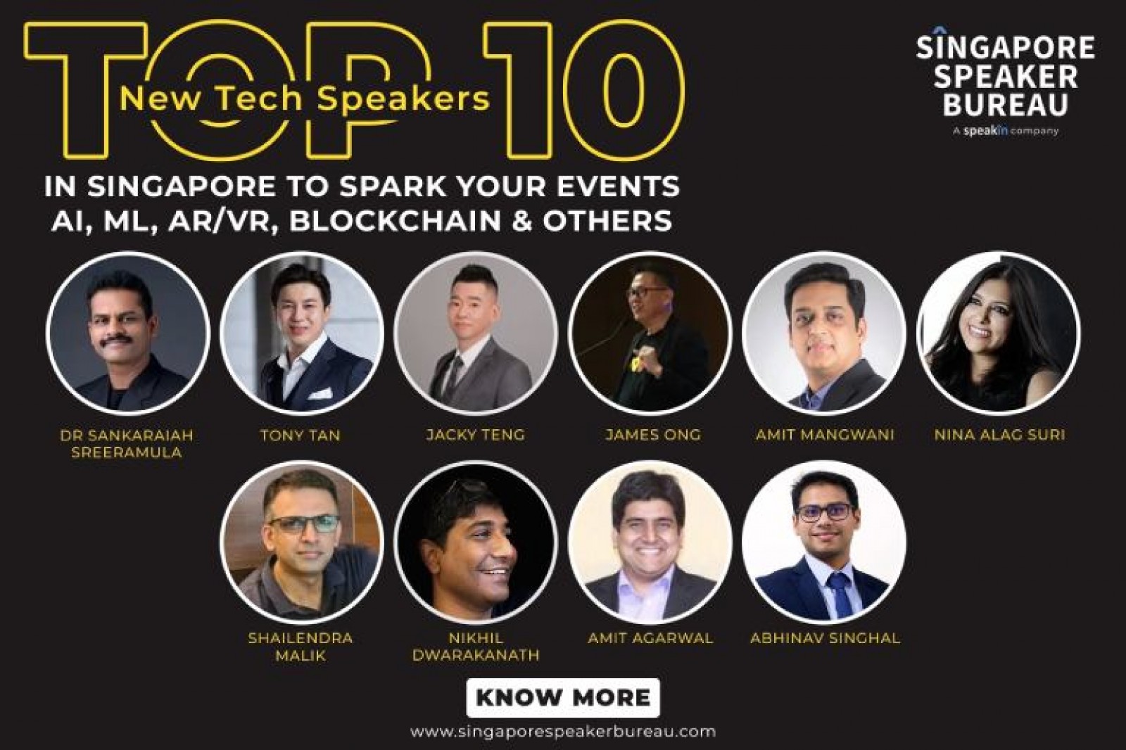 Top 10 New Tech Speakers in Singapore to Spark Your Events: AI, ML, AR/VR, Blockchain & Others
