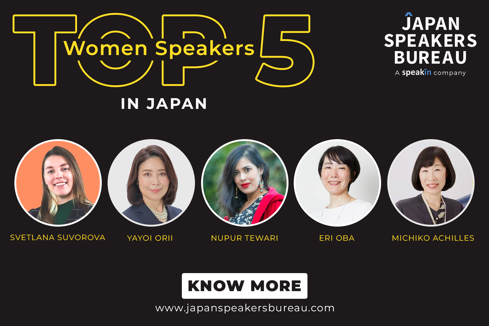 Top 5 Motivational  Women Speakers in Japan