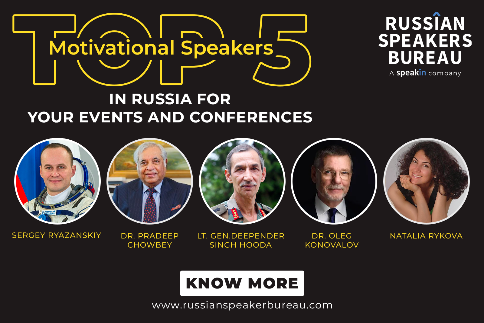 Top 5 Motivational Speakers in Russia    for your events and conferences